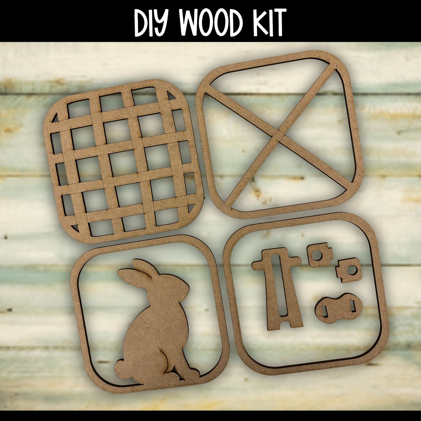 Bunny Tobacco Basket Shelf Sitter | DIY WOOD KIT