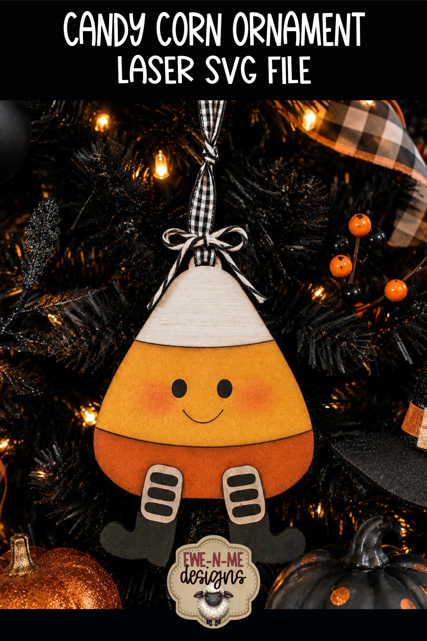 Layered Candy Corn Ornament | Laser Cut SVG File