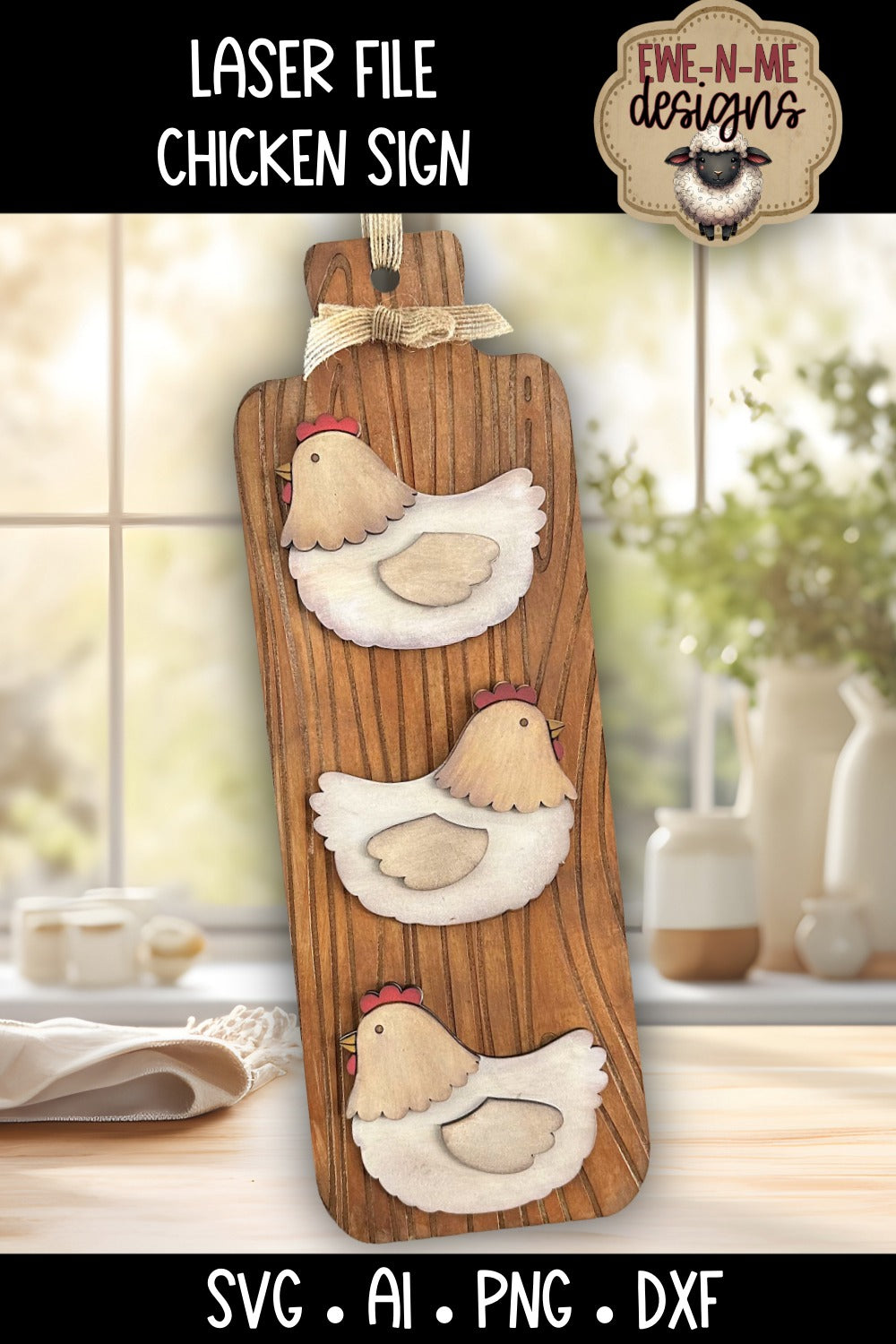 Chicken Cutting Board | Laser Cut SVG File