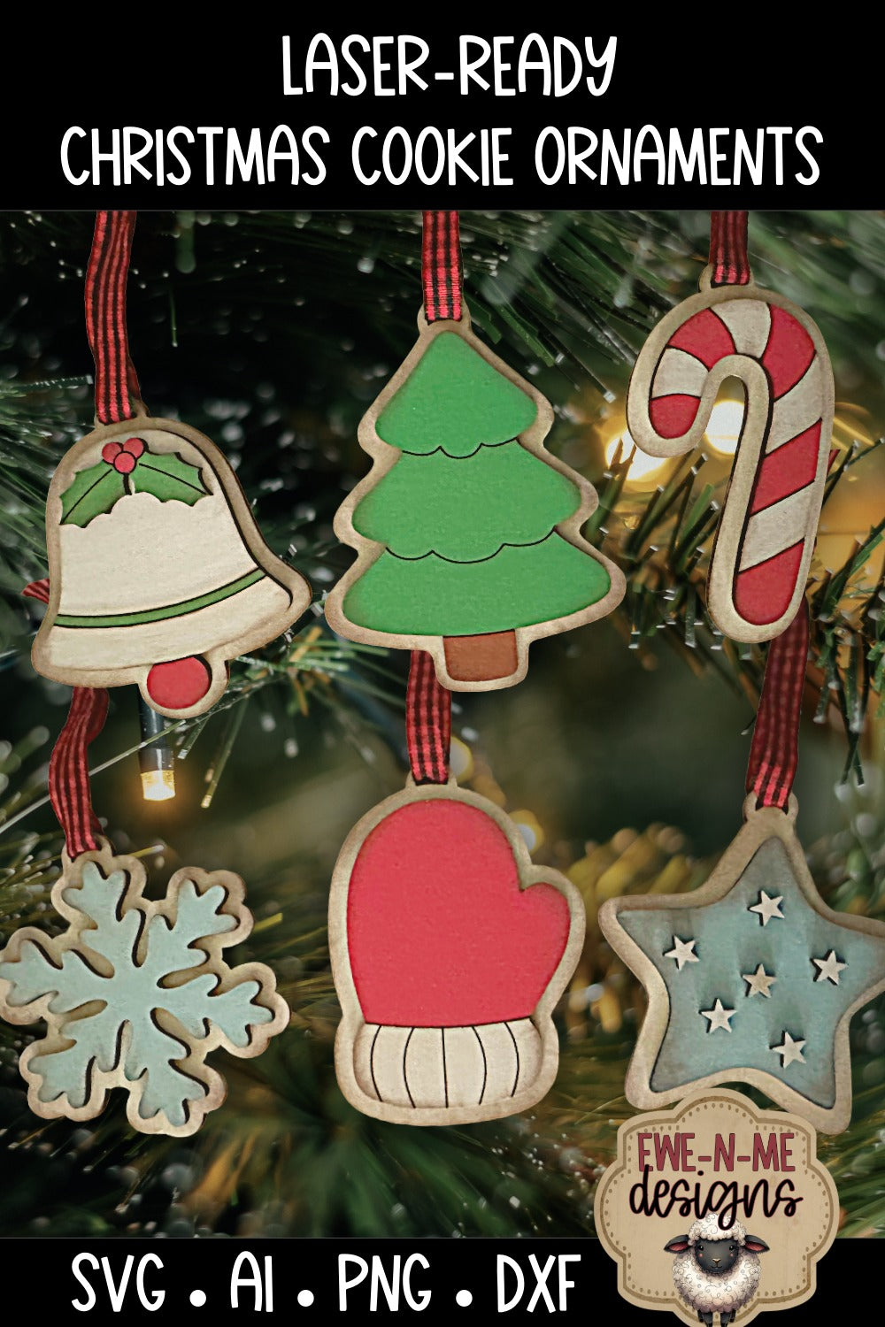 Christmas Cookie Ornaments | Laser Cut SVG Files