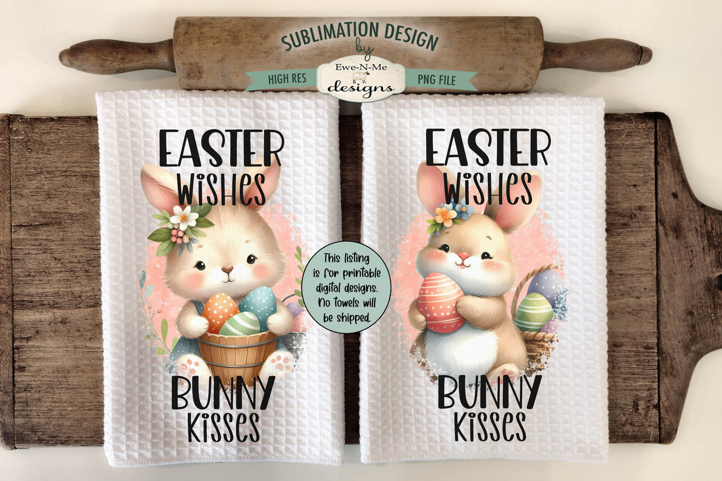 Easter Towel Designs - Bundle of 16 - Kitchen Towel Sublimation Designs