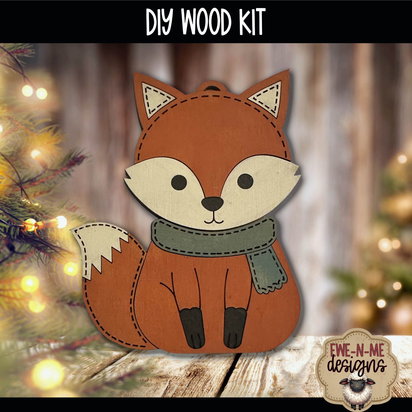 Woodland Fox Ornament | DIY WOOD KIT
