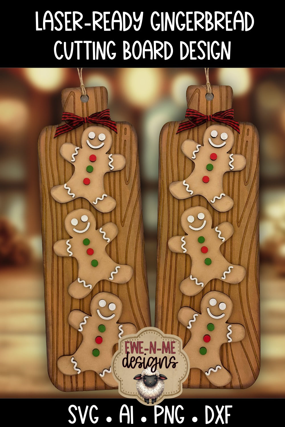 Gingerbread Cookie Board | Laser Cut SVG File