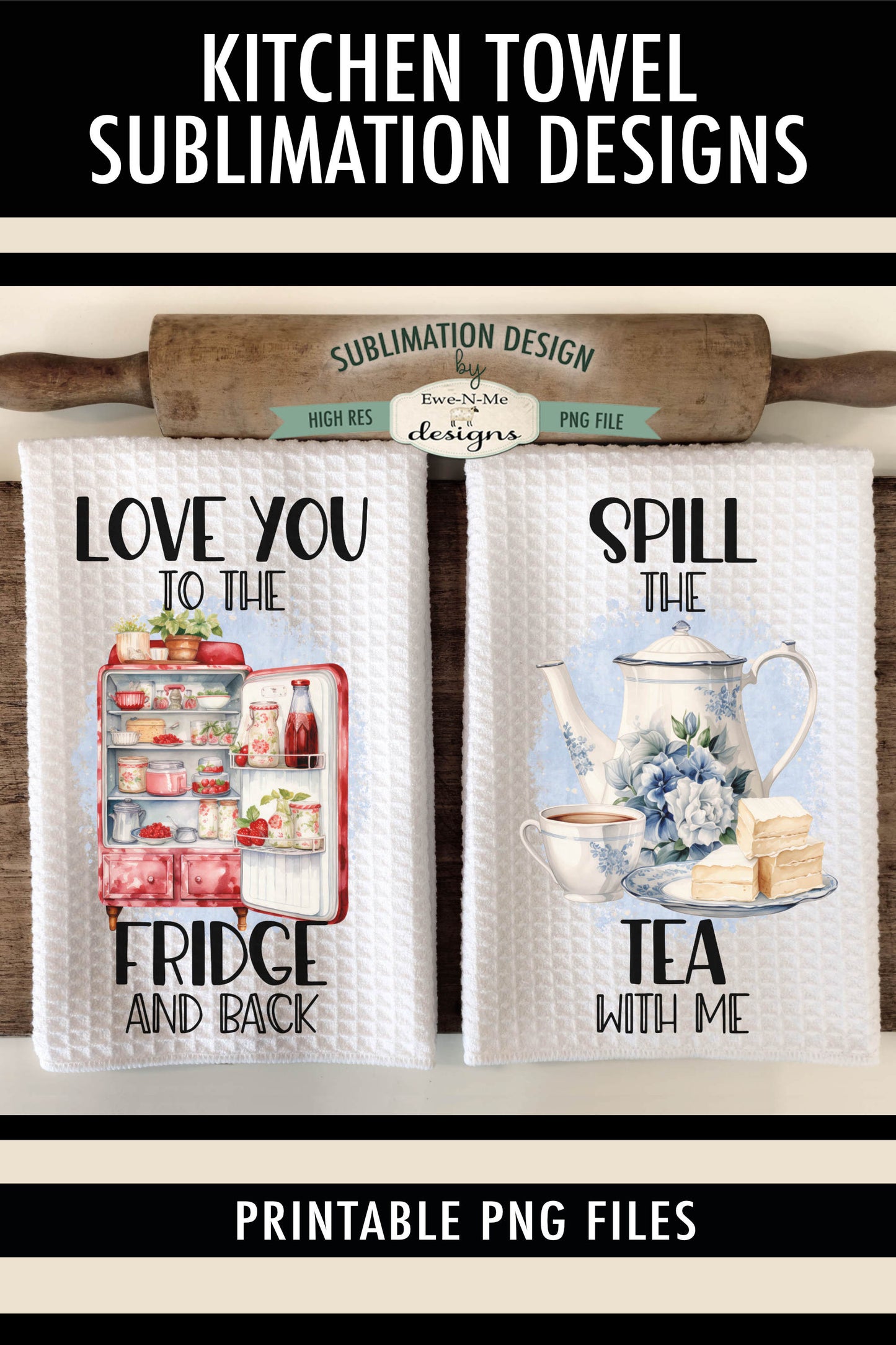 Old Fashioned Kitchen - Kitchen Towel Sublimation Designs
