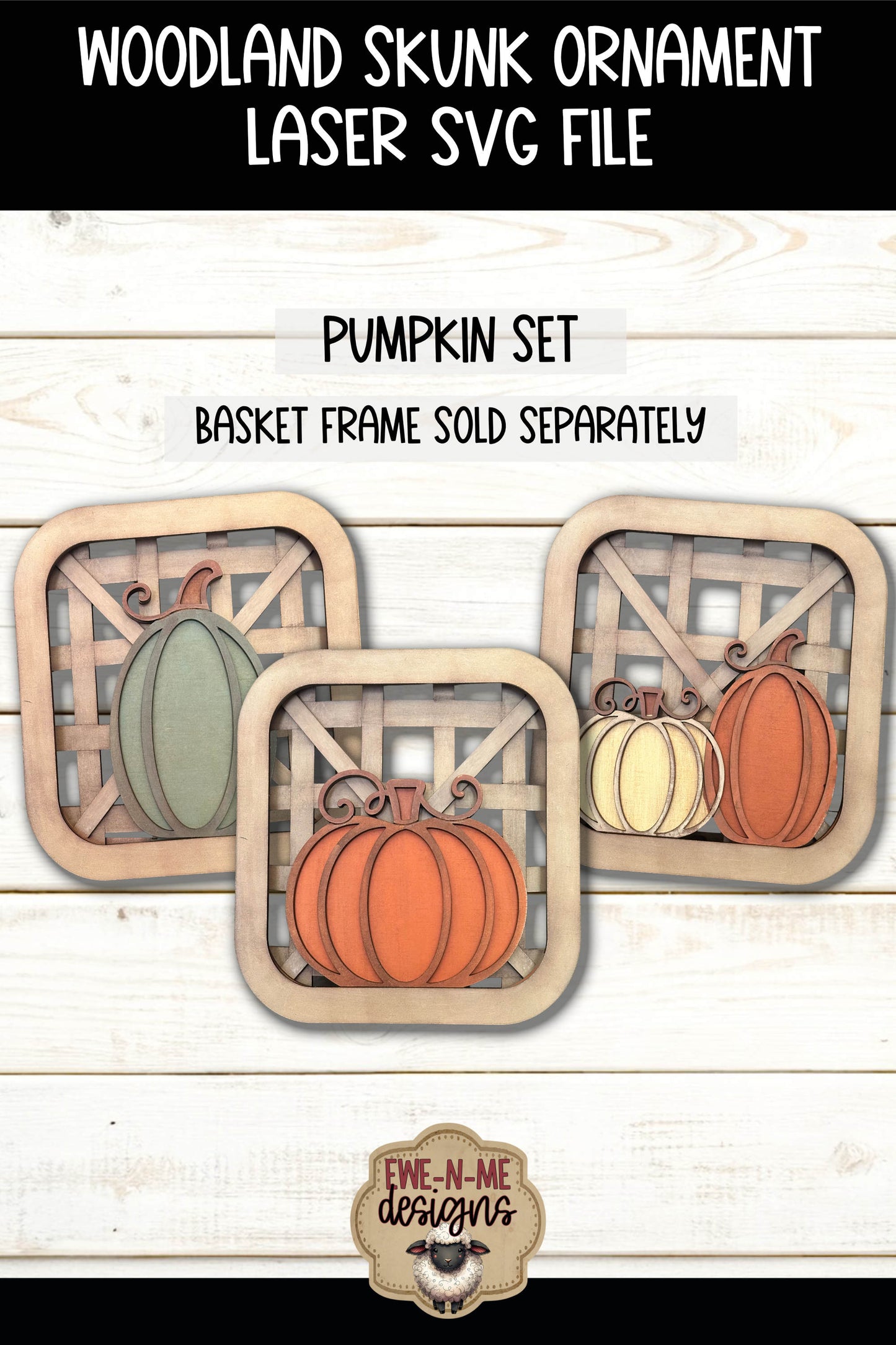 Interchangeable Tobacco Basket Inserts - Pumpkins | Laser Cut SVG File