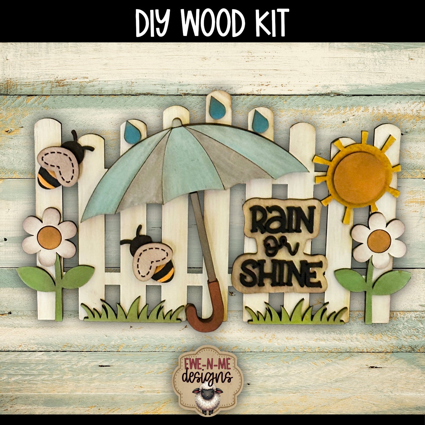 Rain or Shine Umbrella Fence | DIY WOOD KIT