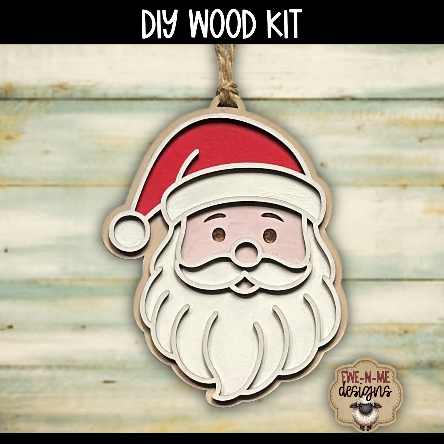 Santa Claus Ornament | DIY WOOD KIT