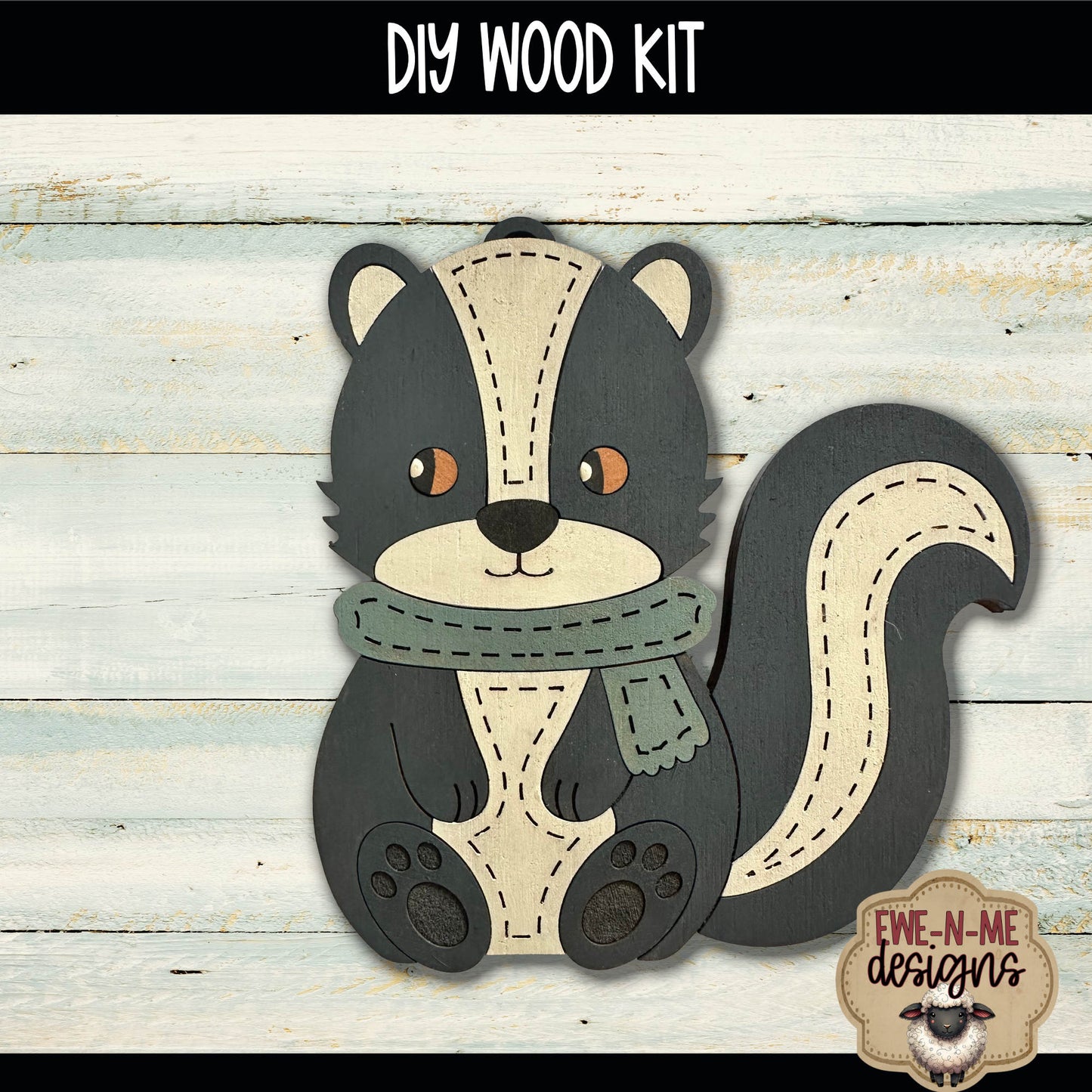 Woodland Skunk Ornament | DIY WOOD KIT