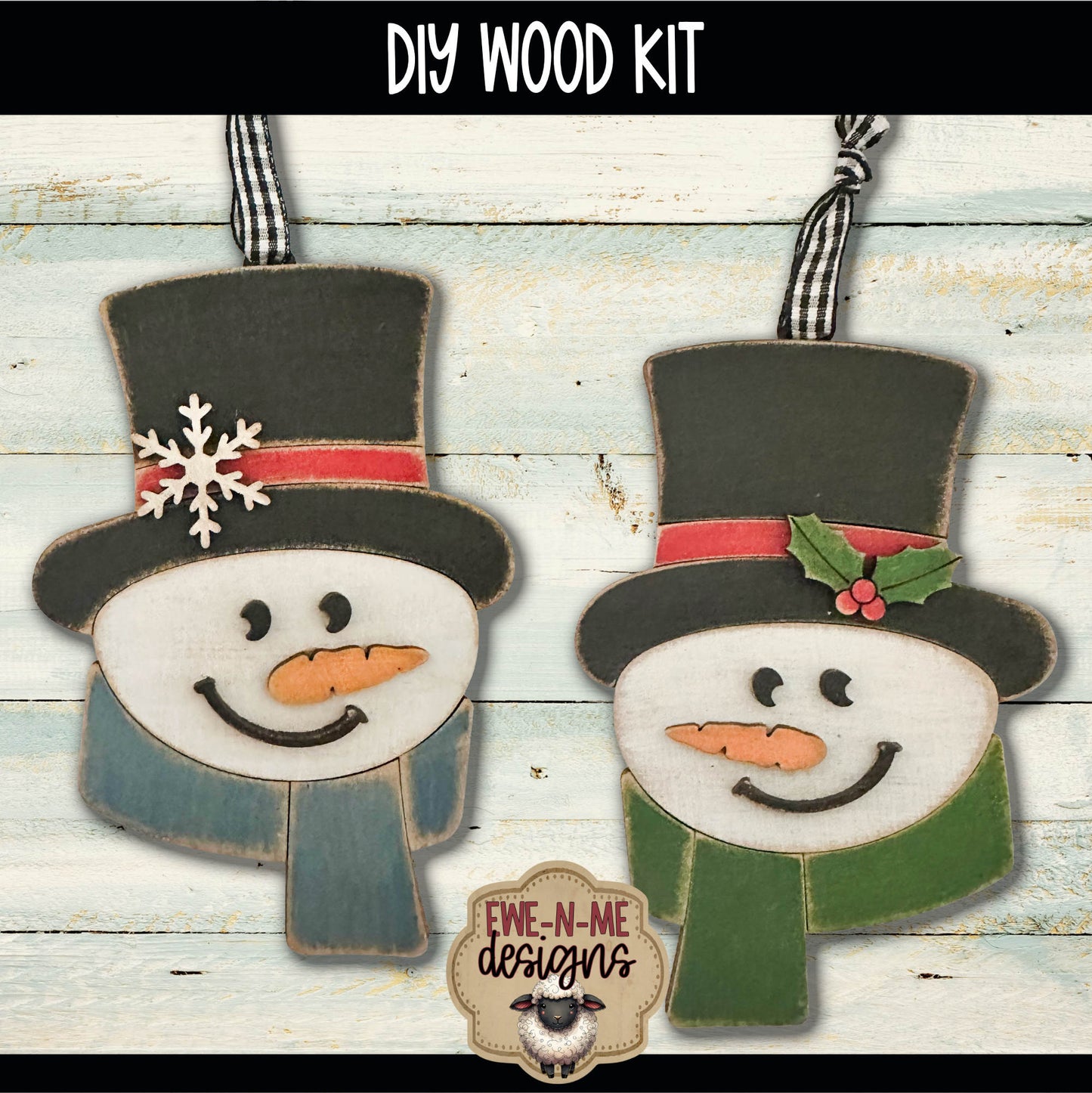 Snowman Ornament Bundle | DIY WOOD KIT