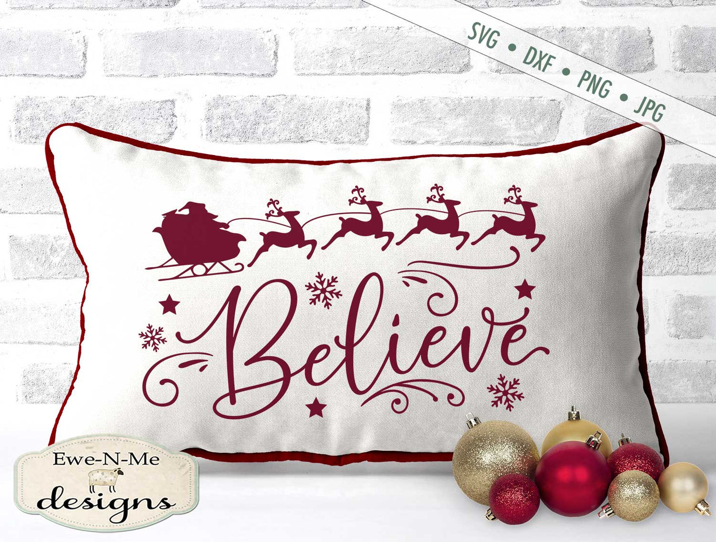 Believe - Santa's Sleigh - SVG