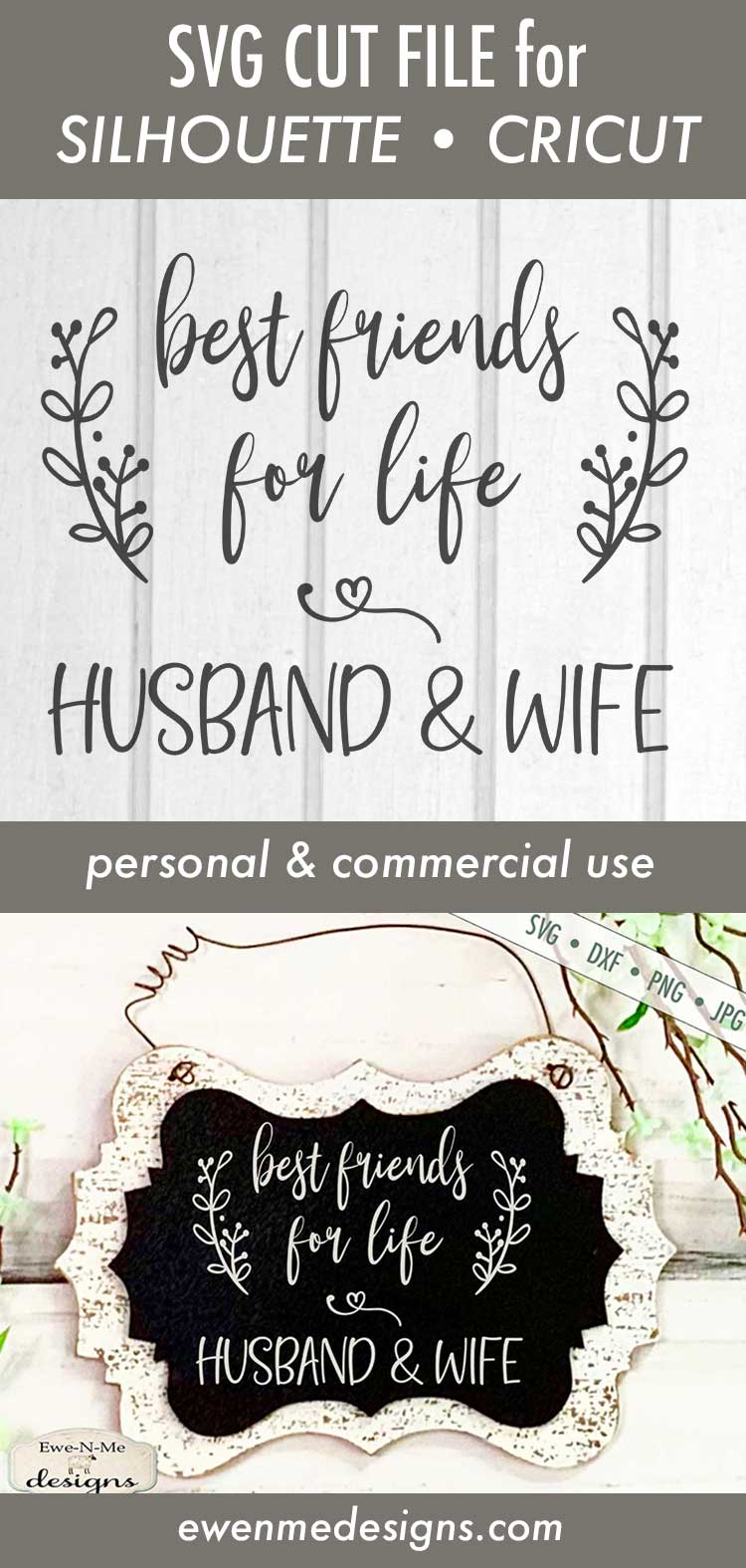 Best Friends For Life - Husband Wife - Wedding - SVG