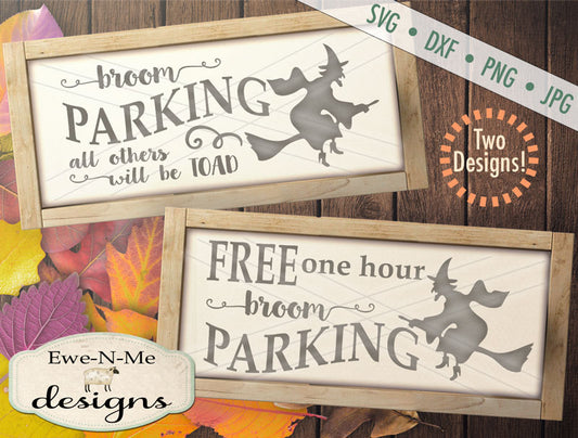 Witch Broom Parking - SVG