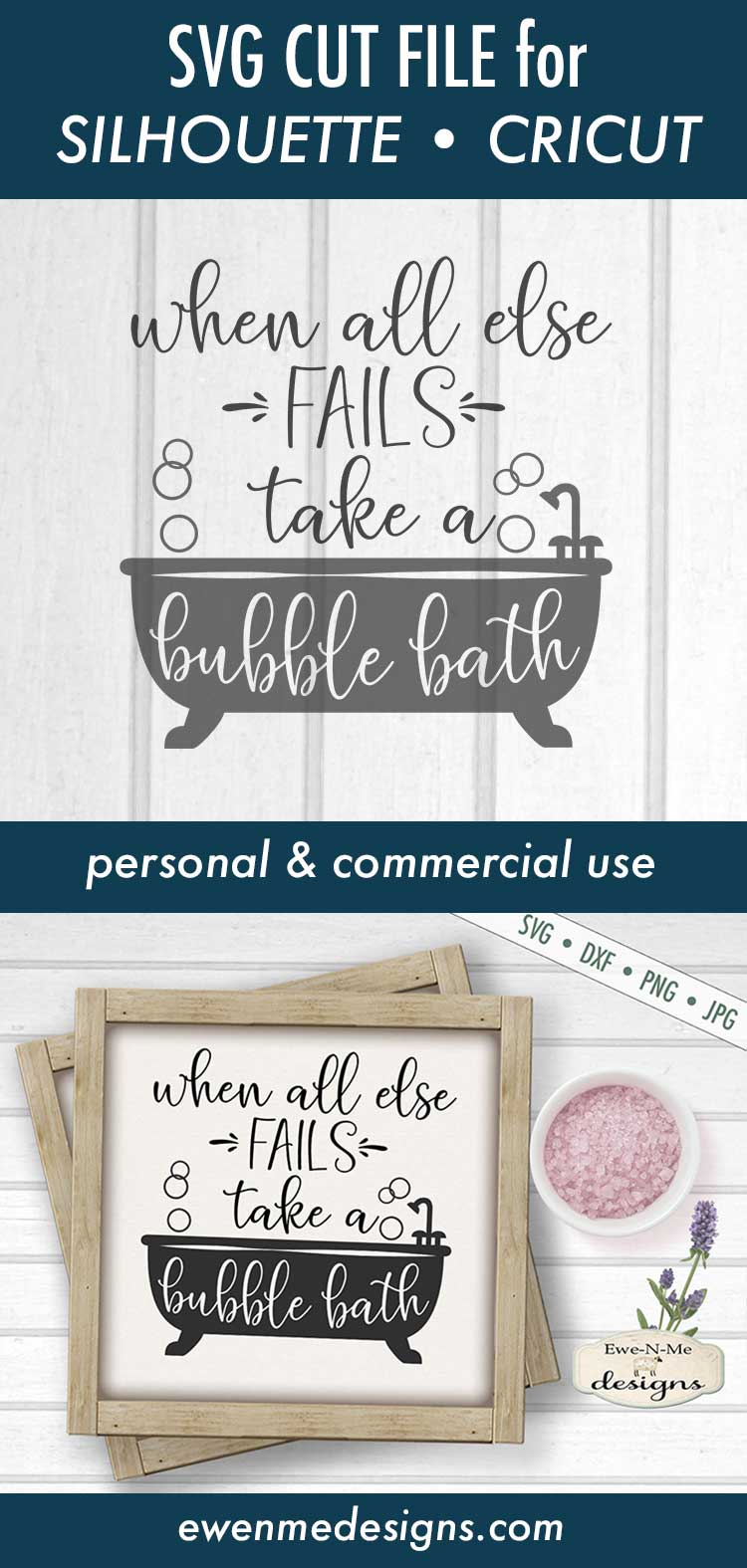 When All Else Fails Take a Bubble Bath - SVG