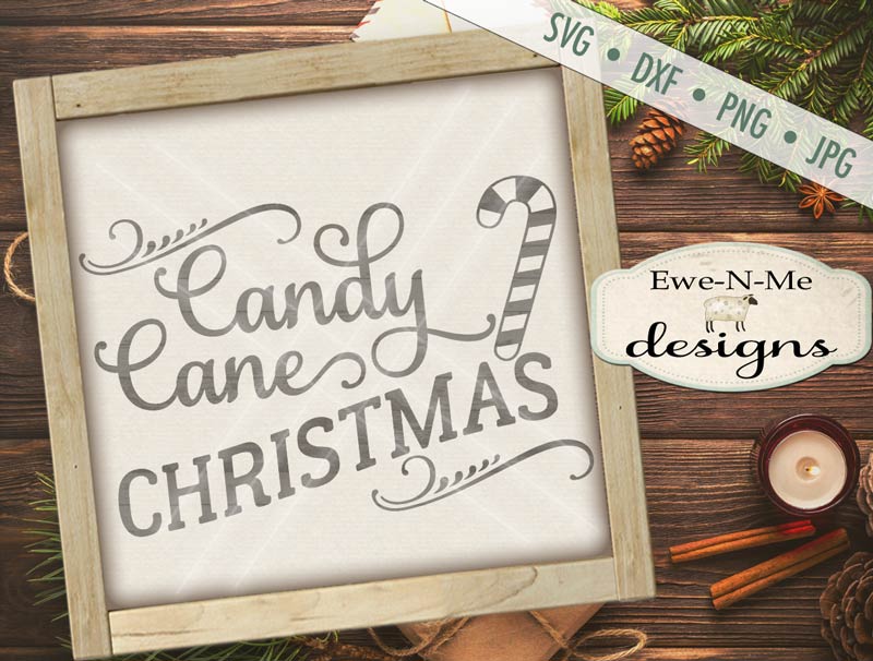 Candy Cane Christmas - SVG