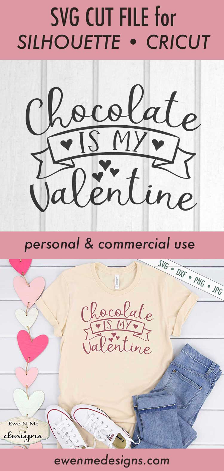 Chocolate Is My Valentine - Chocolate Lover - Heart - SVG