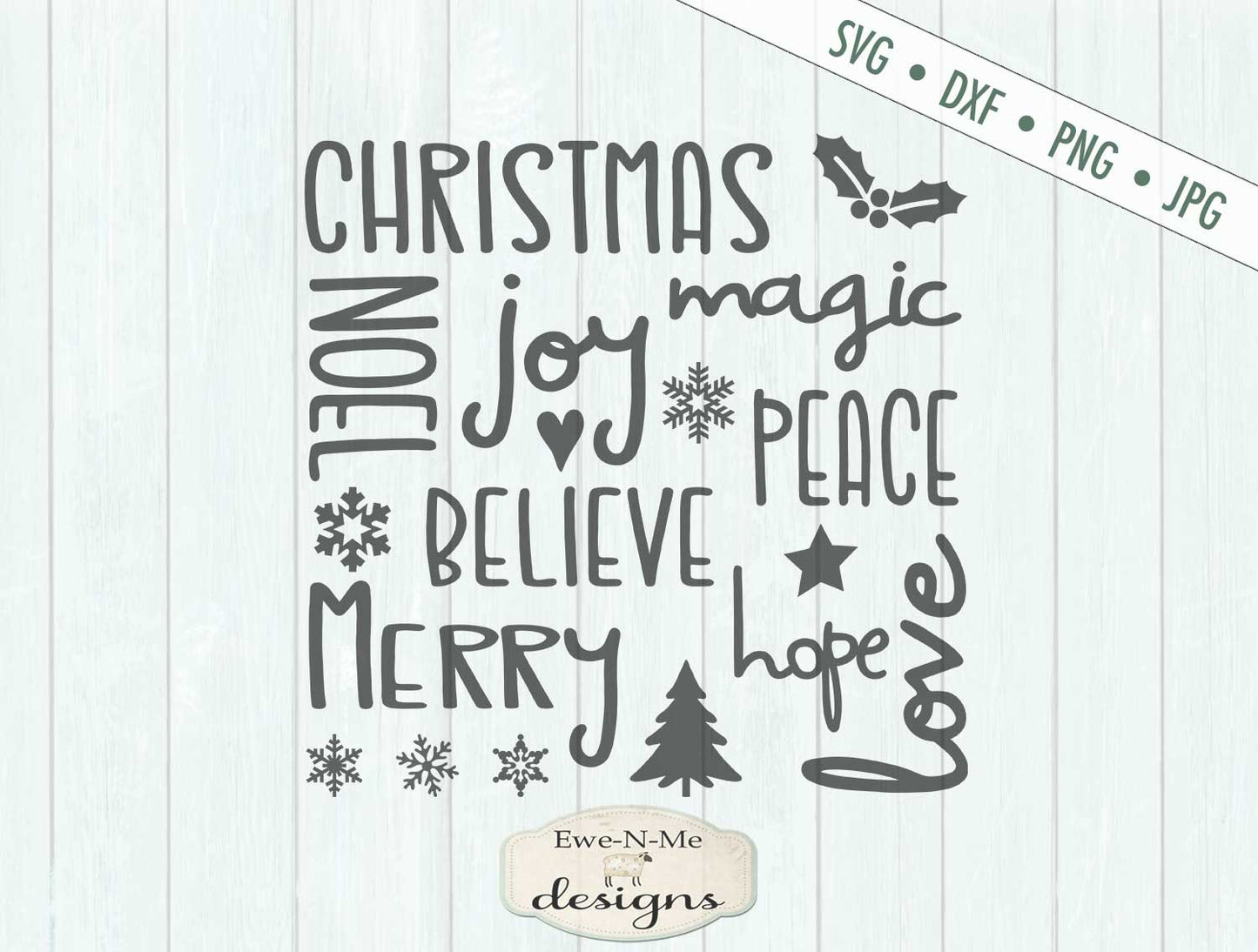 Christmas Joy Subway Design - SVG