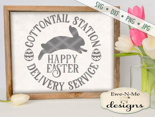 Cottontail Station Happy Easter - SVG
