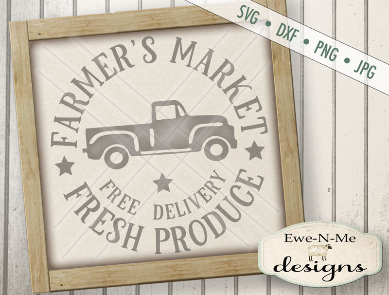 Farmers Market Fresh Produce Circle - SVG