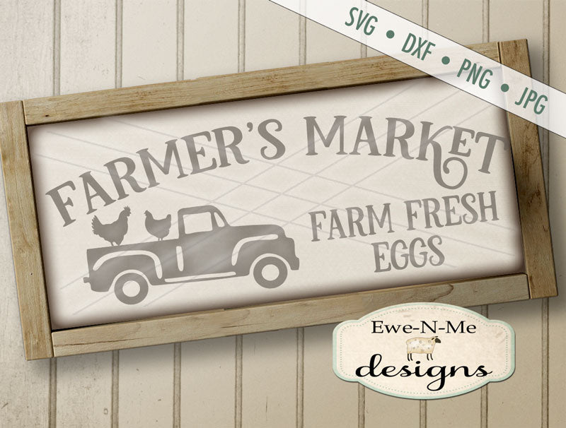 Farmers Market Truck - Fresh Eggs - SVG