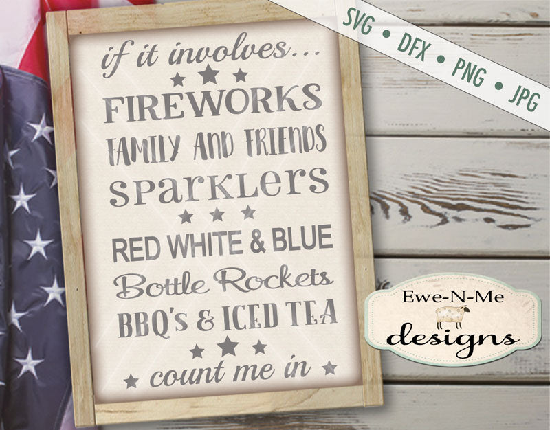 Fireworks Count Me In - SVG