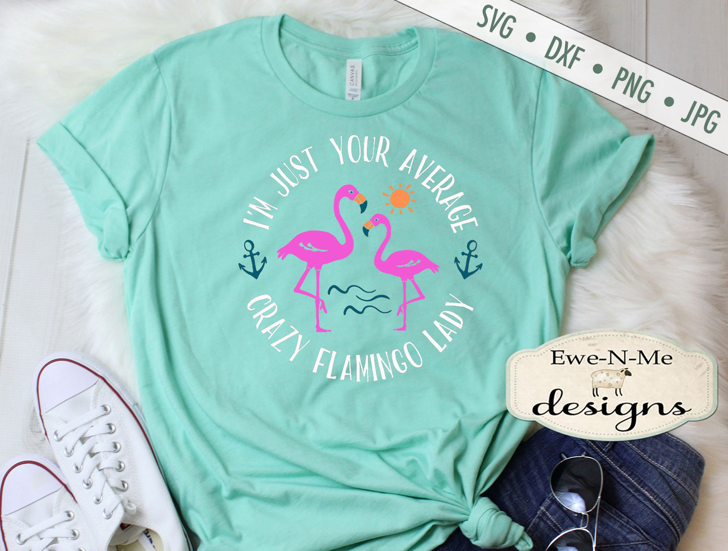 Crazy Flamingo Lady - SVG