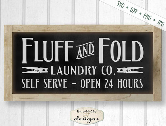 Fluff and Fold Laundry Co - Laundry Room - SVG