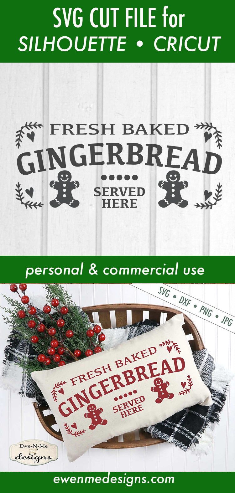 Fresh Baked Gingerbread Served Here - SVG