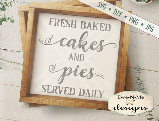 Cakes and Pies Square - SVG