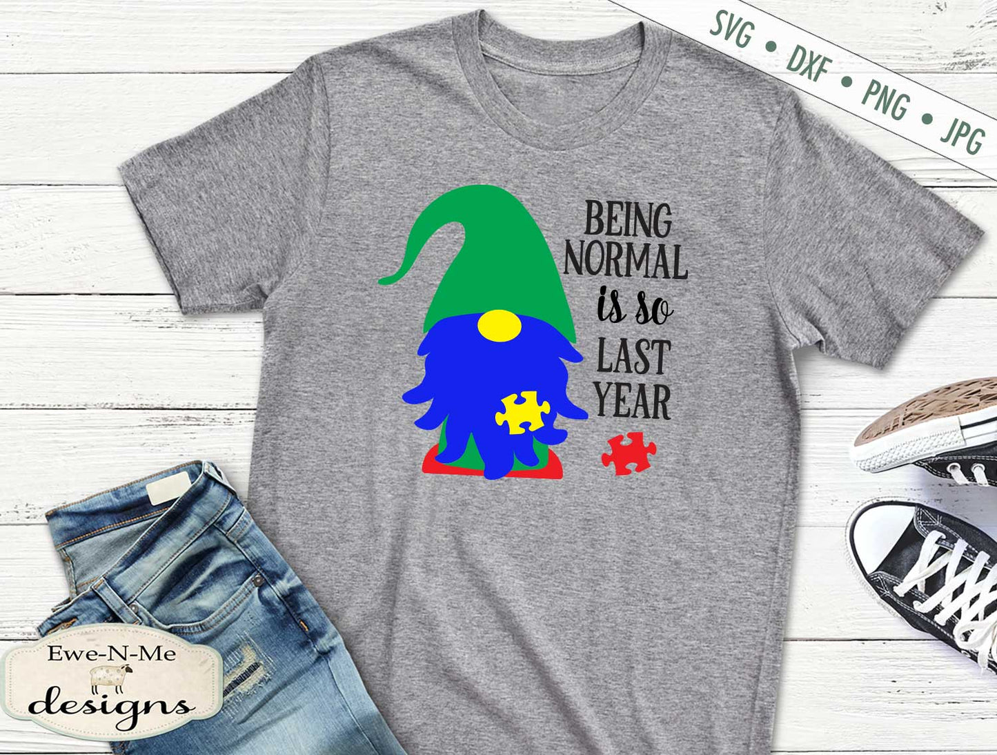 Autism Gnome - Normal Is So Last Year - Puzzle Piece - SVG