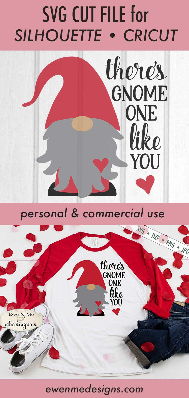 Valentine Gnome - Gnome One Like You - SVG
