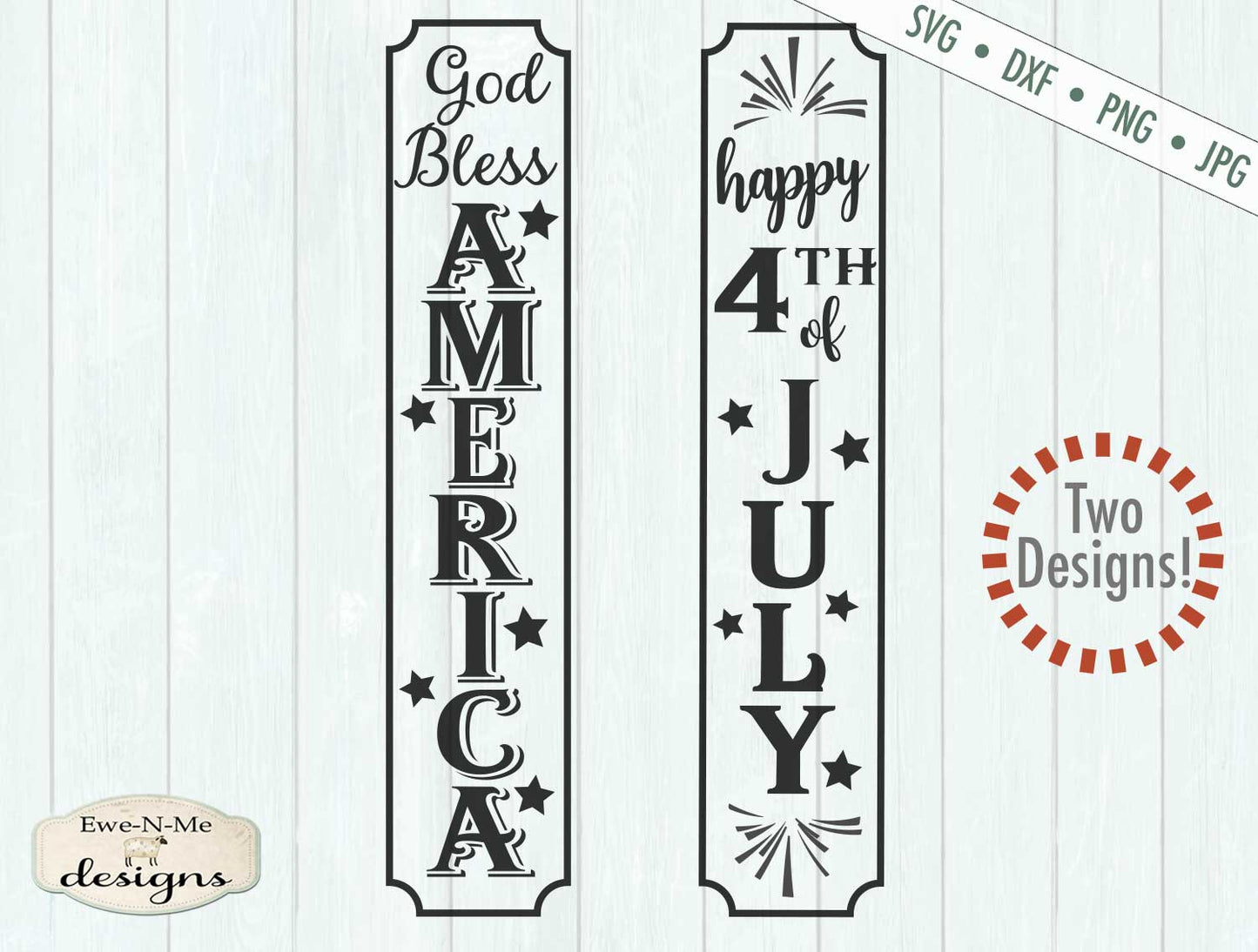God Bless America -July 4th Vertical  - SVG