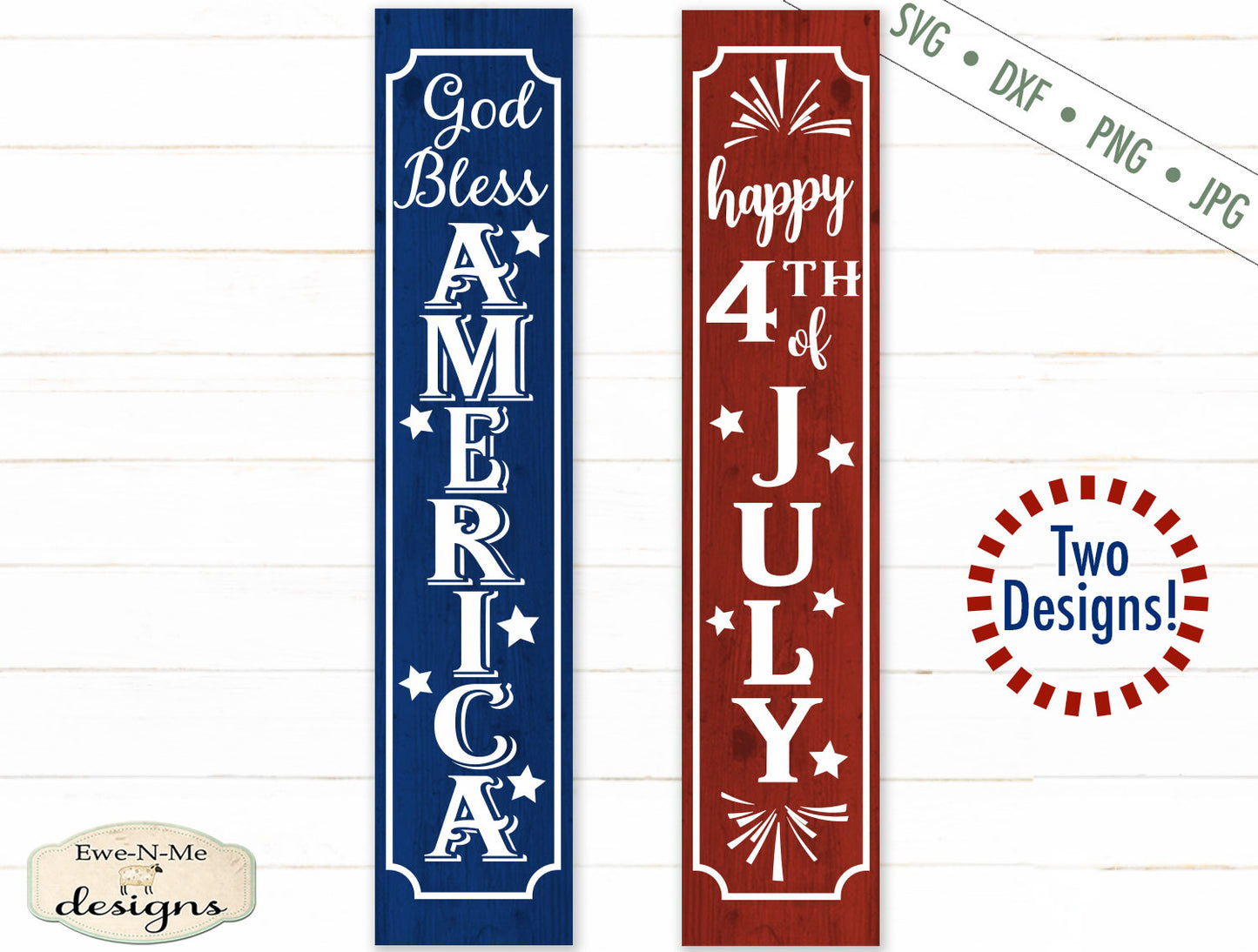 God Bless America -July 4th Vertical  - SVG