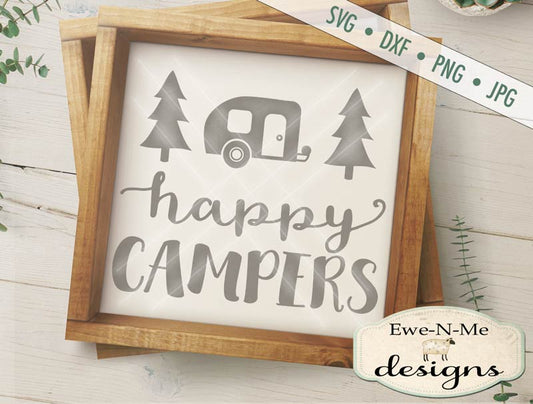 Happy Campers Trailer - SVG