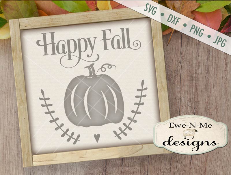 Happy Fall Pumpkin - SVG