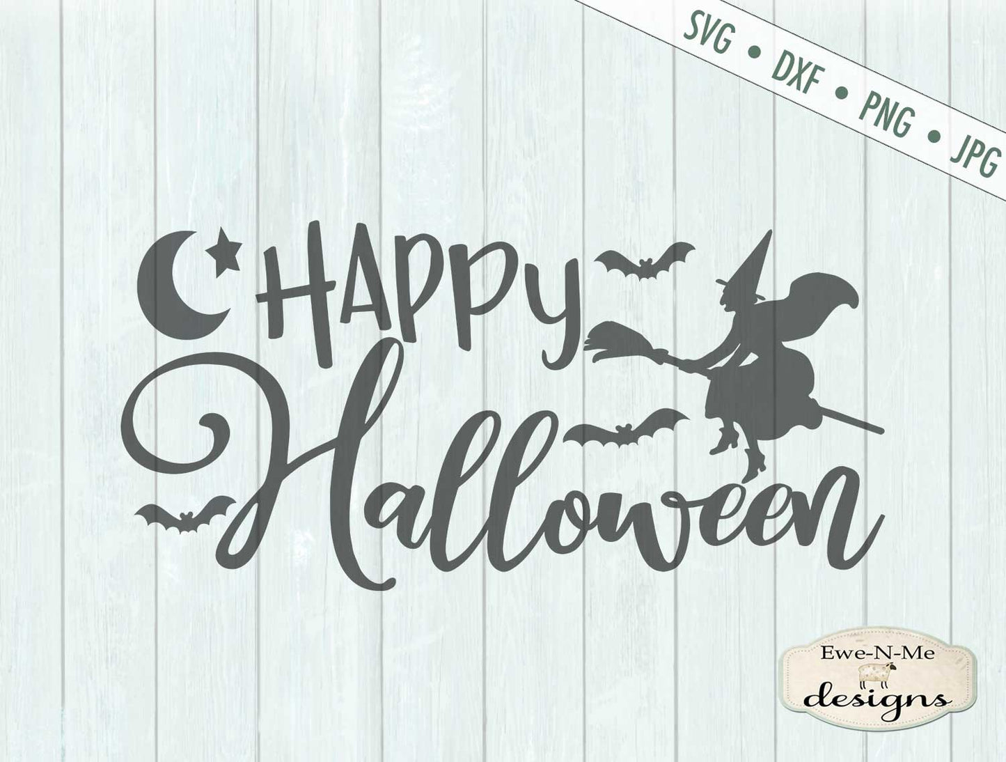 Happy Halloween - Flying Witch  - SVG
