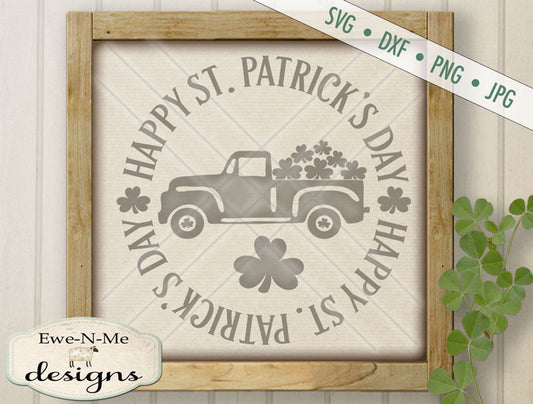 Happy St. Patrick's Day Truck - SVG