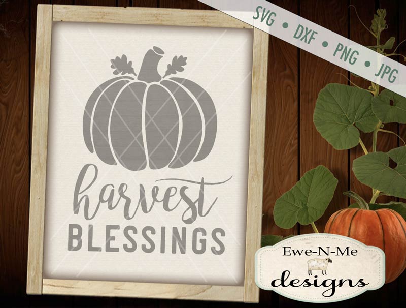 Harvest Blessings Pumpkin - SVG