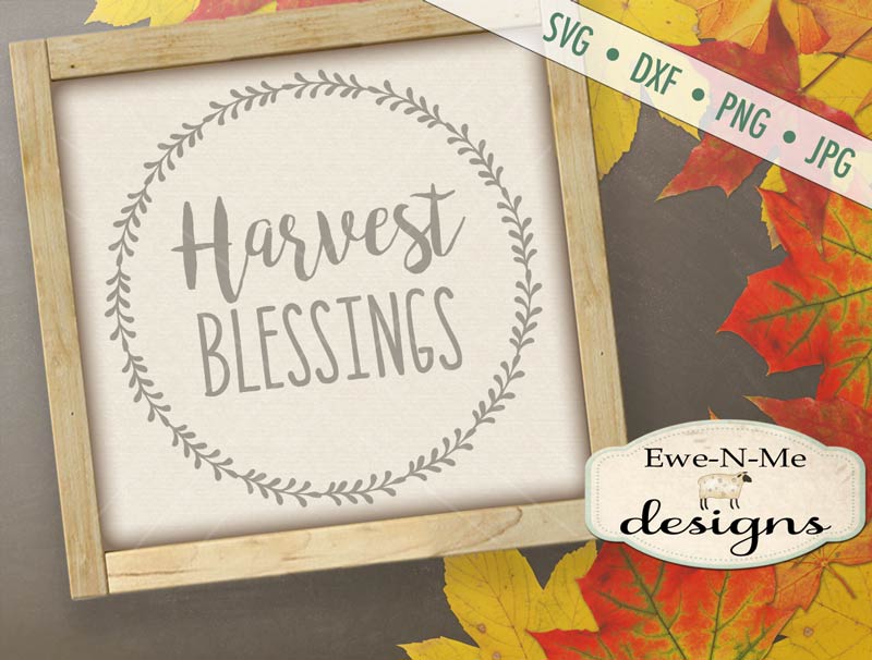 Harvest Blessings Wreath - SVG