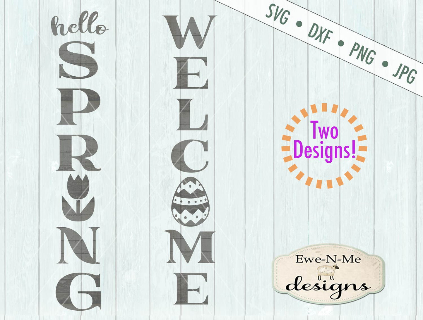 Hello Spring Welcome Easter Vertical - SVG