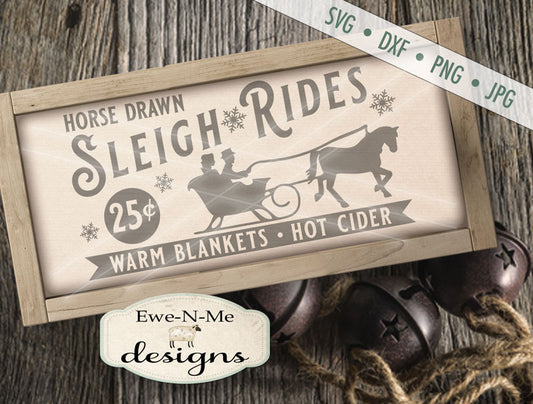 Horse Drawn Sleigh Rides - SVG