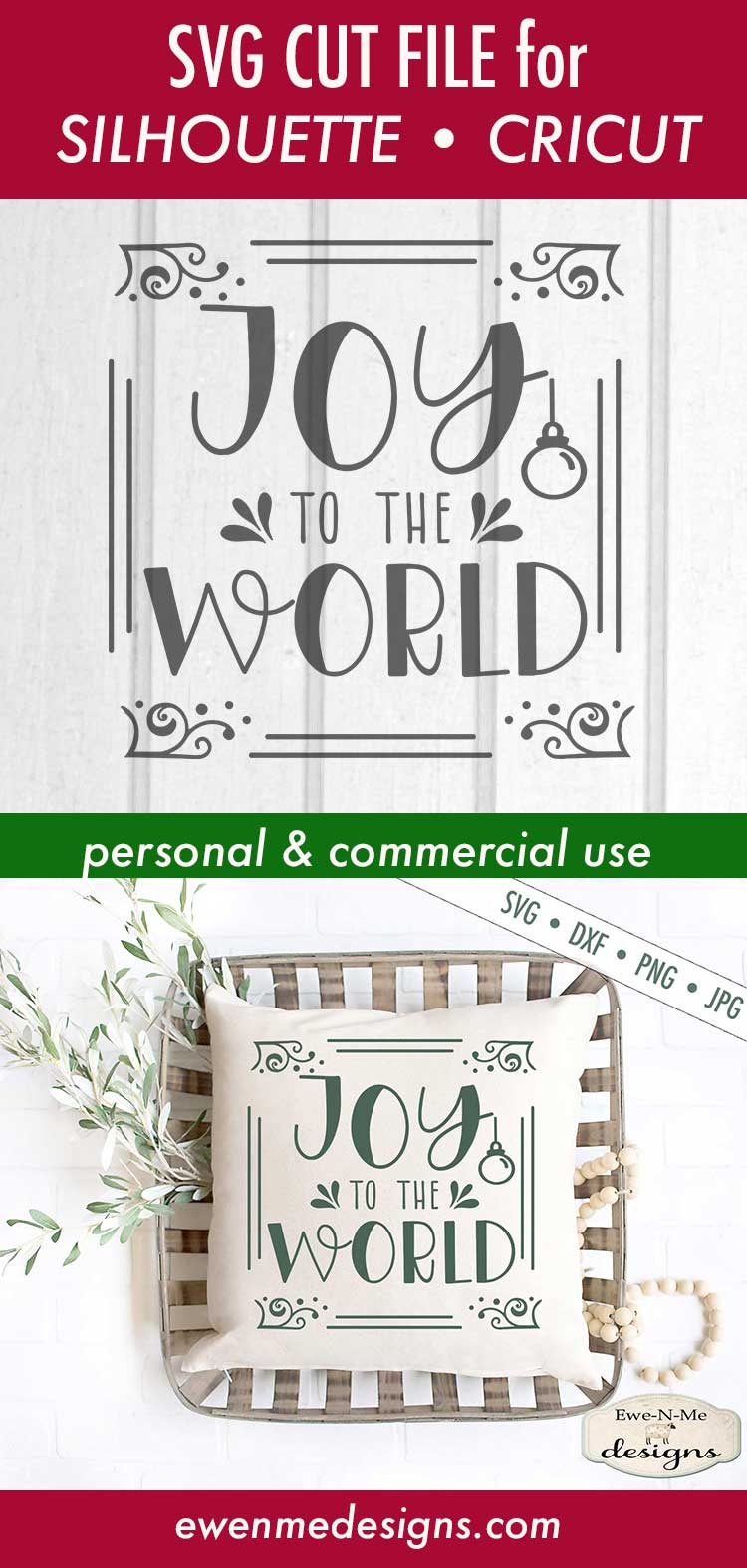 Joy To The World - Frame - Christmas - SVG