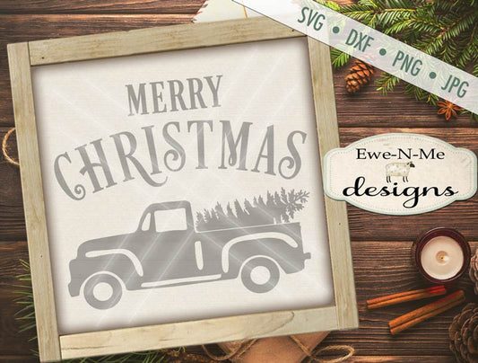 Merry Christmas Truck - SVG