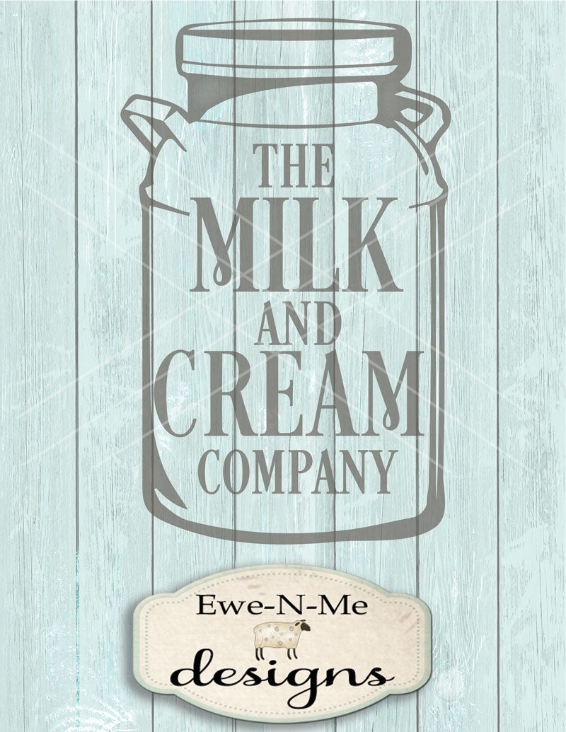 Milk and Cream Co Milk Can SVG