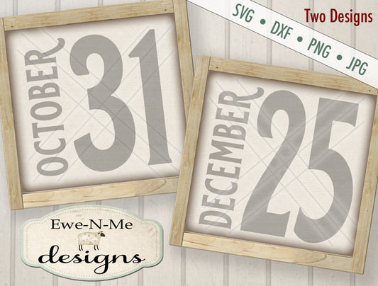 December 25 - October 31 - SVG