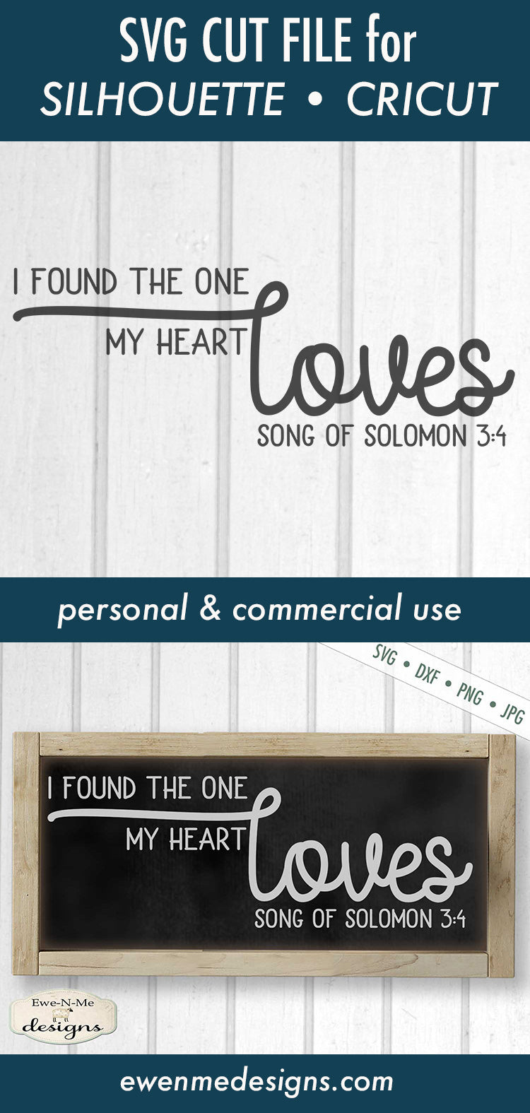 One My Heart Loves - Song Solomon 3:4 - Valentine - Wedding - SVG