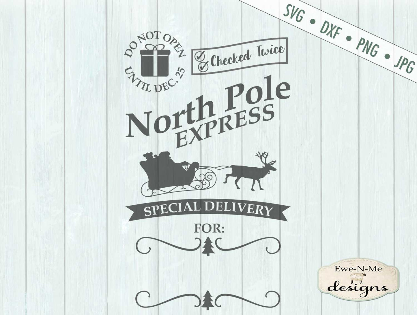 Santa Sack North Pole - SVG