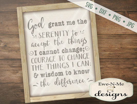 Serenity Prayer - SVG