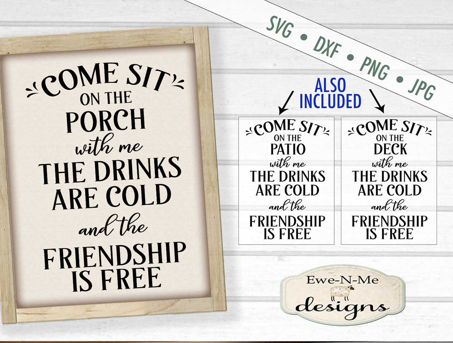Sit On The Porch with Me - Deck Patio  - SVG