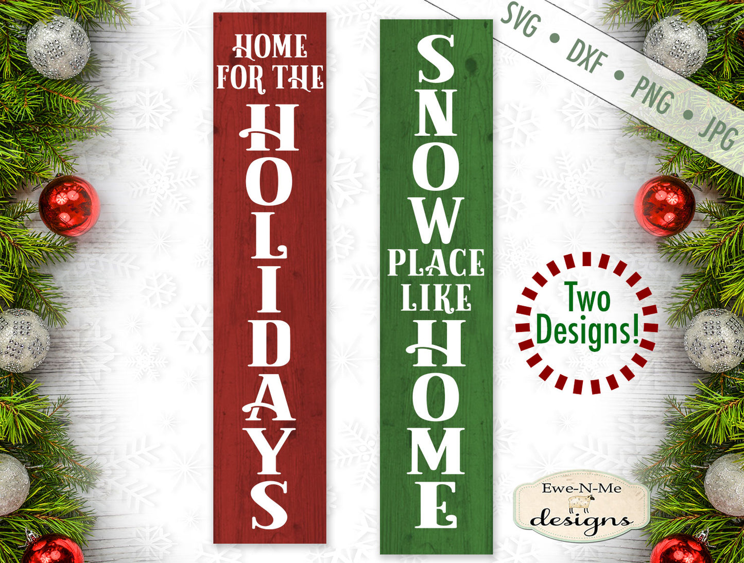 Home For The Holidays - Snow Place Like Home - Vertical - SVG