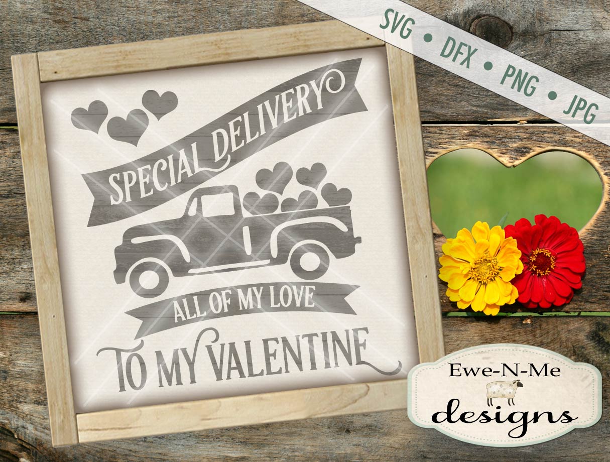 Special Delivery Valentine Truck - SVG